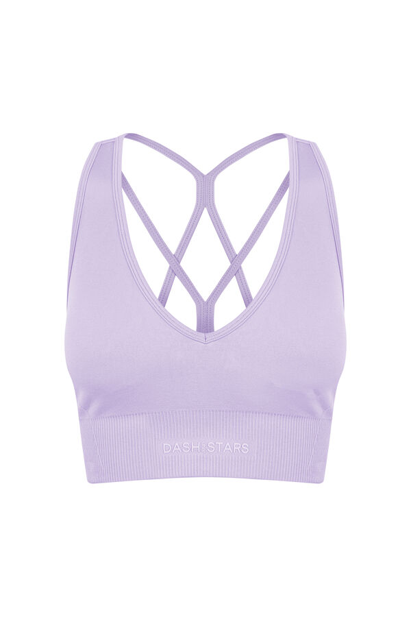Dash and Stars Lilac sports bra SEAMLESS COMFORT pink