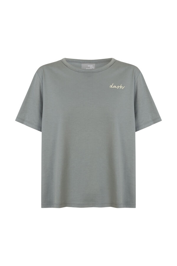 Dash and Stars T-shirt manga curta extrassuave verde verde