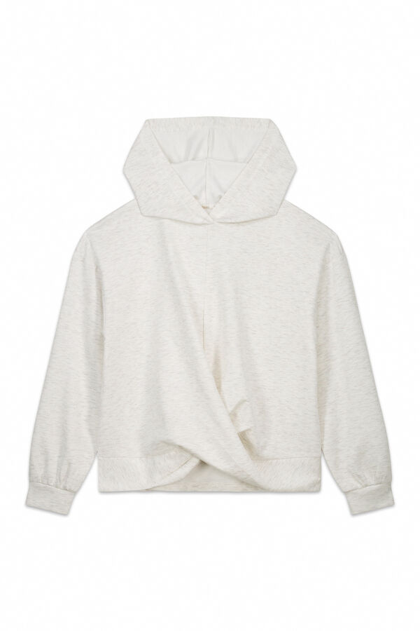 Dash and Stars Sweatshirt branco drapeado beige