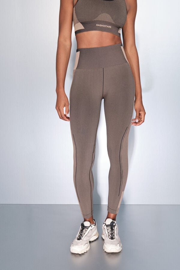 Dash and Stars Leggings largos SEAMLESS COMFORT marrón marrón