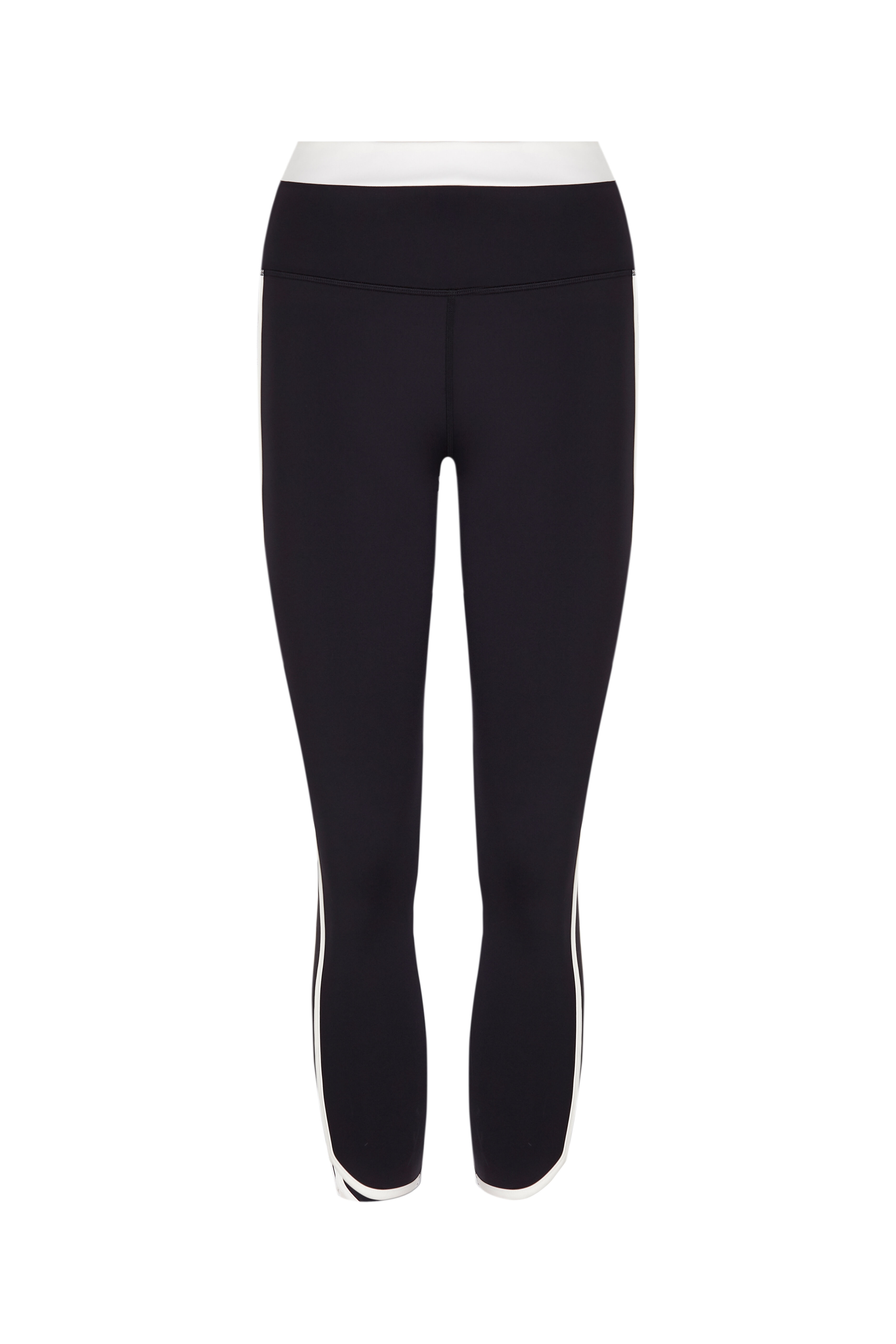 Dash and Stars Legging capri com transpar&ecirc;ncias laterais 4D STRETCH preto