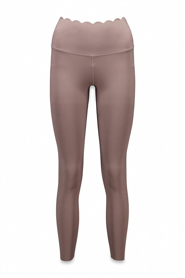 Dash and Stars Leggings longas de compressão marrom cru