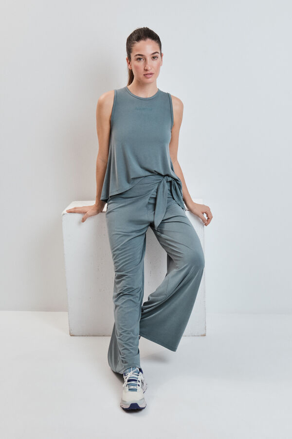 Dash and Stars Cal&ccedil;a comprida palazzo soft touch verde verde