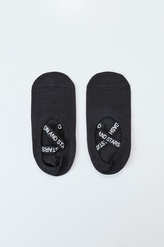 Calcetines algodón zapatilla ballet negro