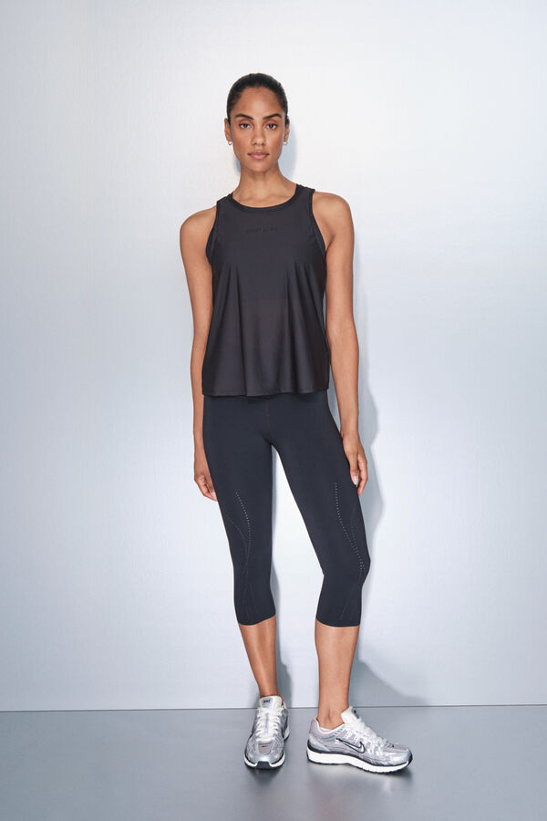 Dash and Stars Legging Capri COMPRESSIVE preta preto