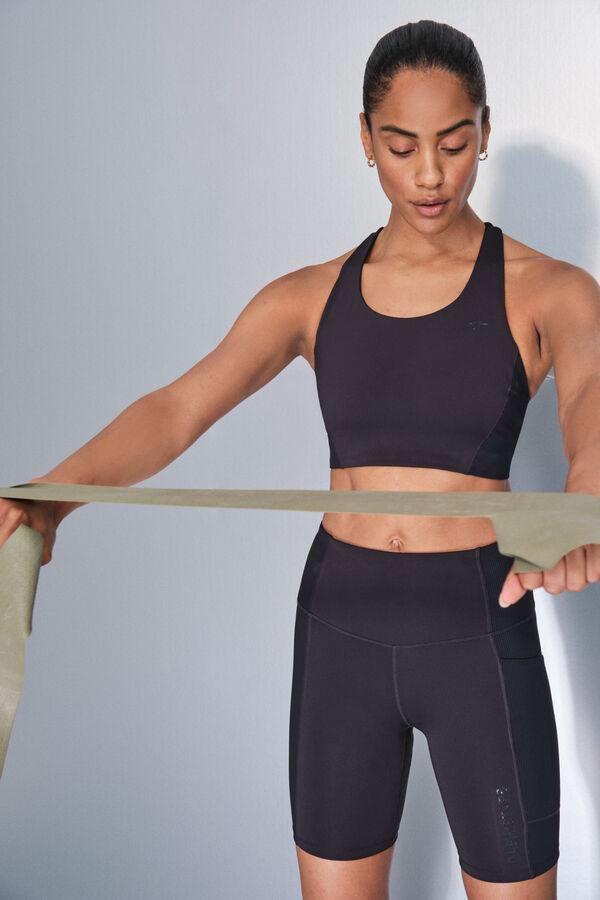 Dash and Stars Leggings de ciclismo pretas 4D STRETCH preto