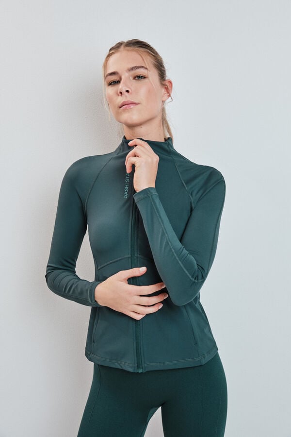 Dash and Stars Casaco cintado verde verde