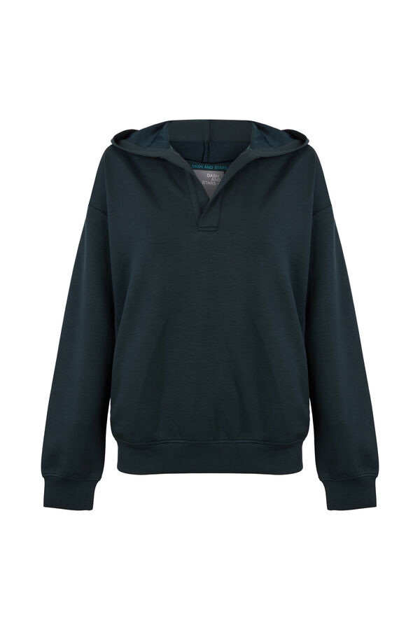 Dash and Stars Sweatshirt com capuz verde verde