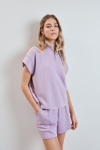 Dash and Stars Cal&ccedil;&otilde;es largos em viscose suave rosa