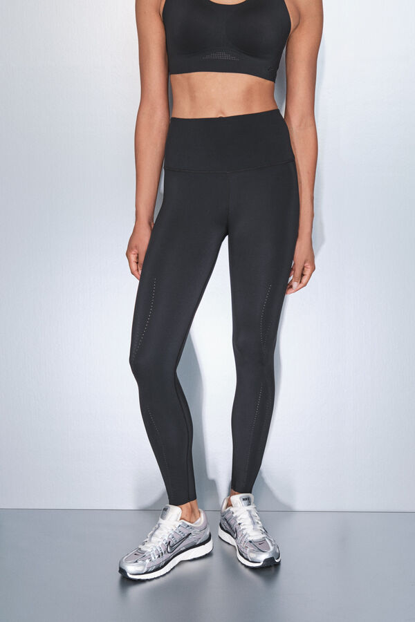 Dash and Stars Legging longa preta COMPRESSIVE preto