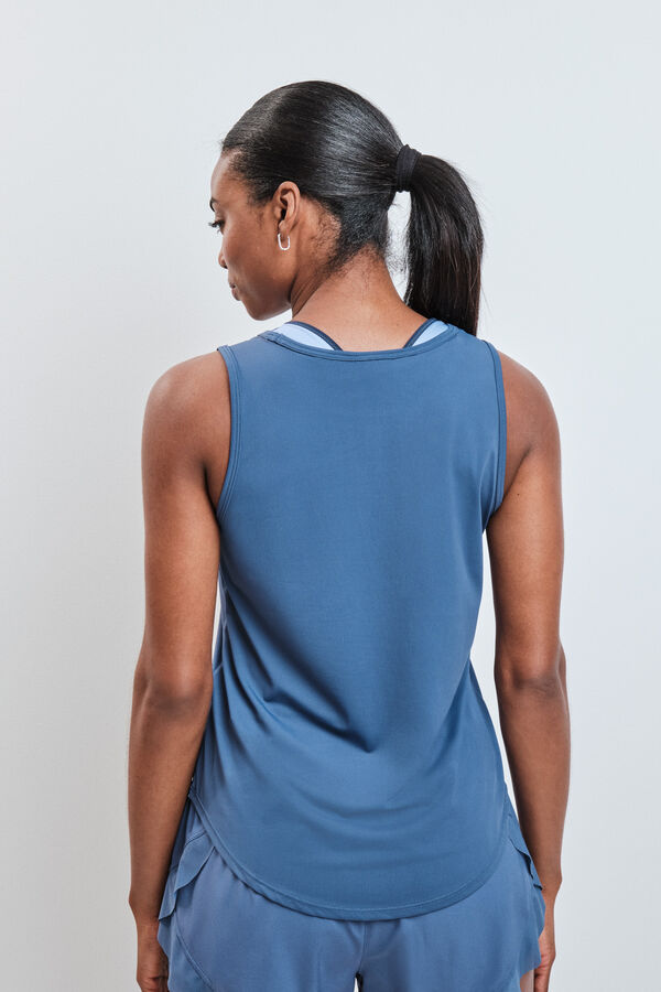 Dash and Stars T-shirt t&eacute;cnica sem mangas azul azul