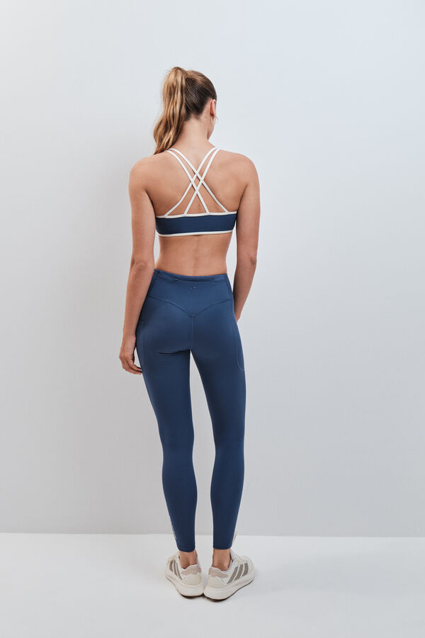 Dash and Stars Legging comprida 4D STRETCH azul azul