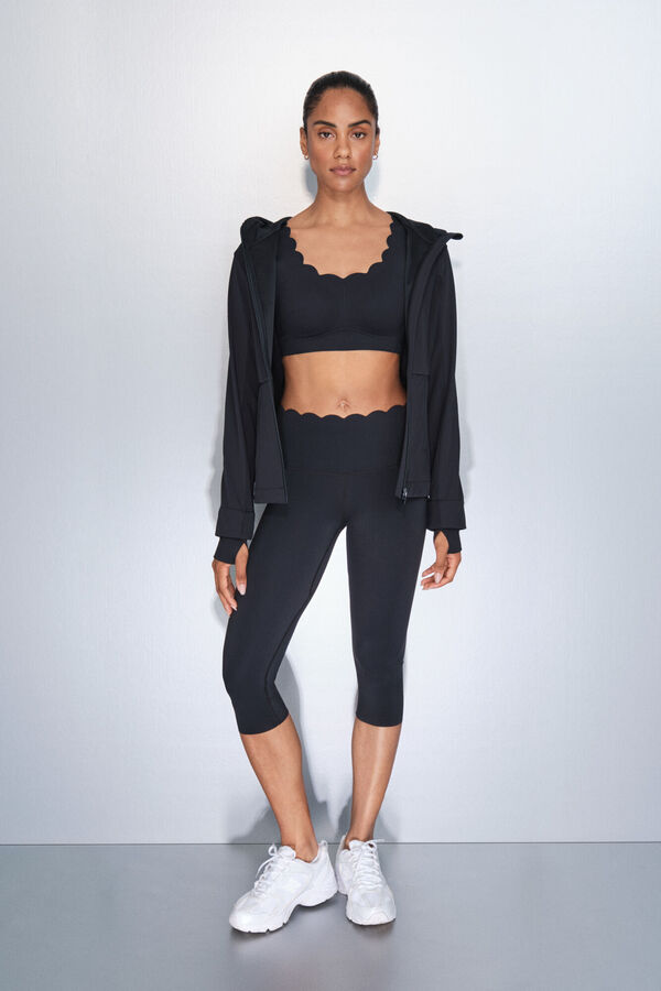 Dash and Stars Leggings pretas COMPRESSIVAS de pirata preto