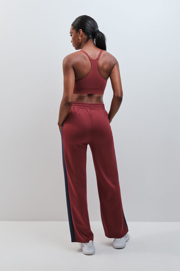 Dash and Stars Cal&ccedil;a comprida larga soft touch gren&aacute; vermelho