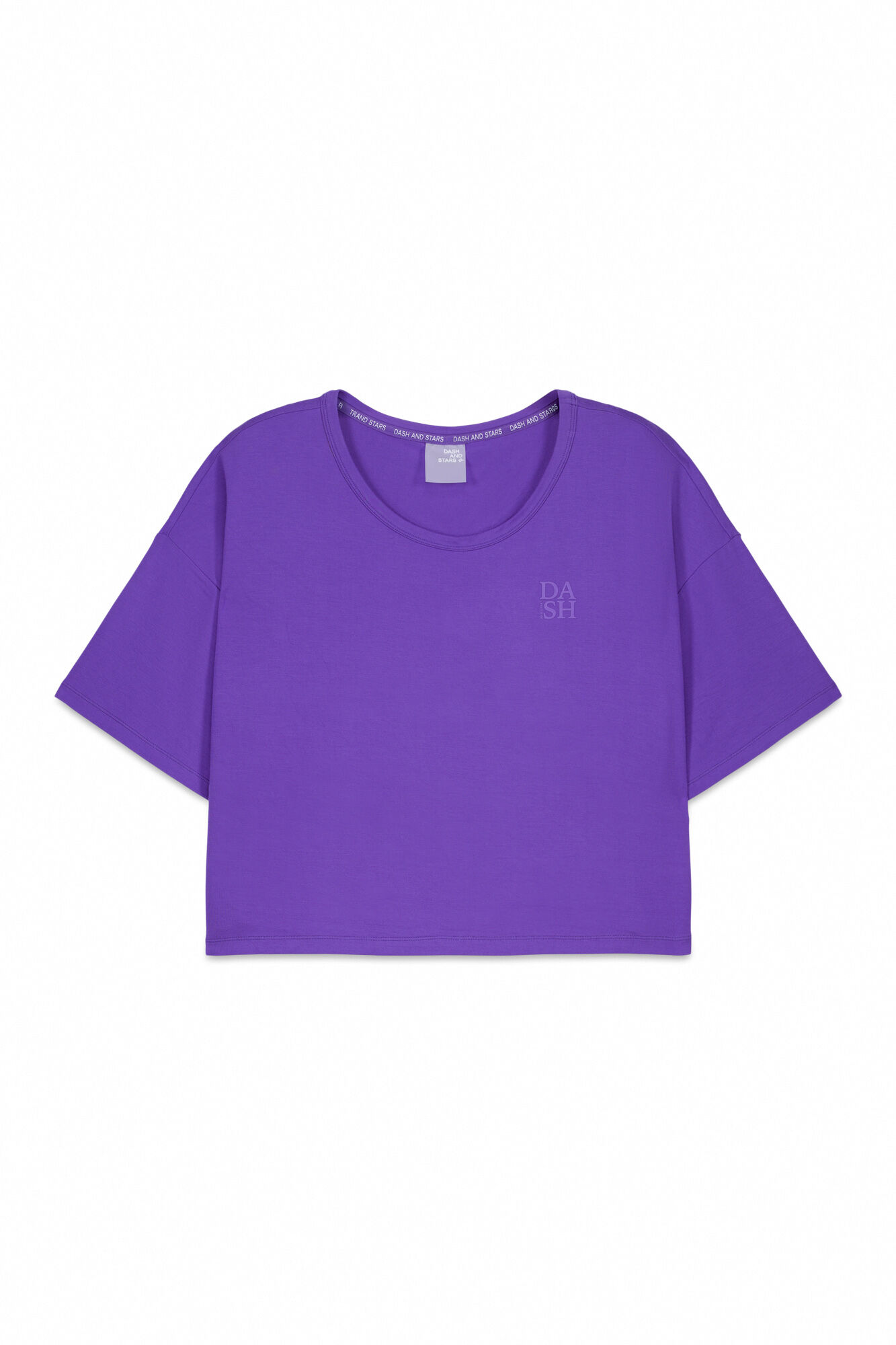 Dash and Stars T-shirt manga curta extrassuave roxa