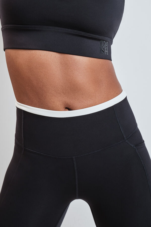 Dash and Stars Legging curto 4D STRETCH preto preto