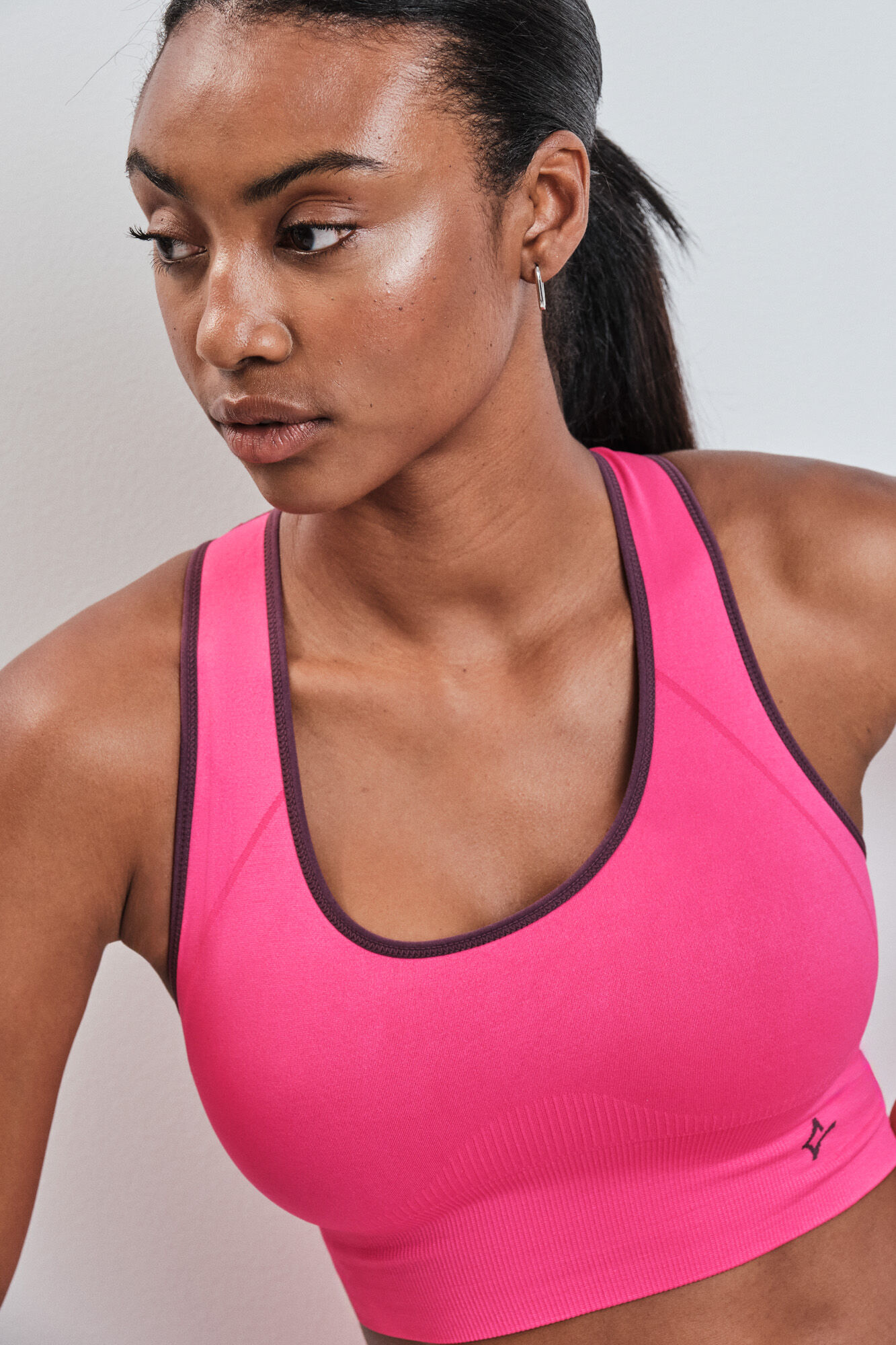 Dash and Stars Soutien desportivo 4D Stretch revers&iacute;vel rosa