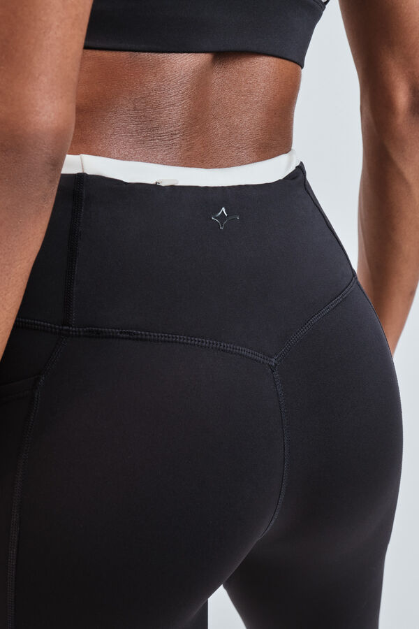 Dash and Stars Legging curto 4D STRETCH preto preto