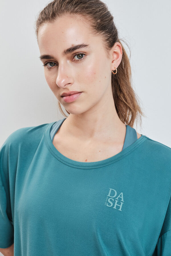 Dash and Stars Camiseta manga corta extra suave verde verde