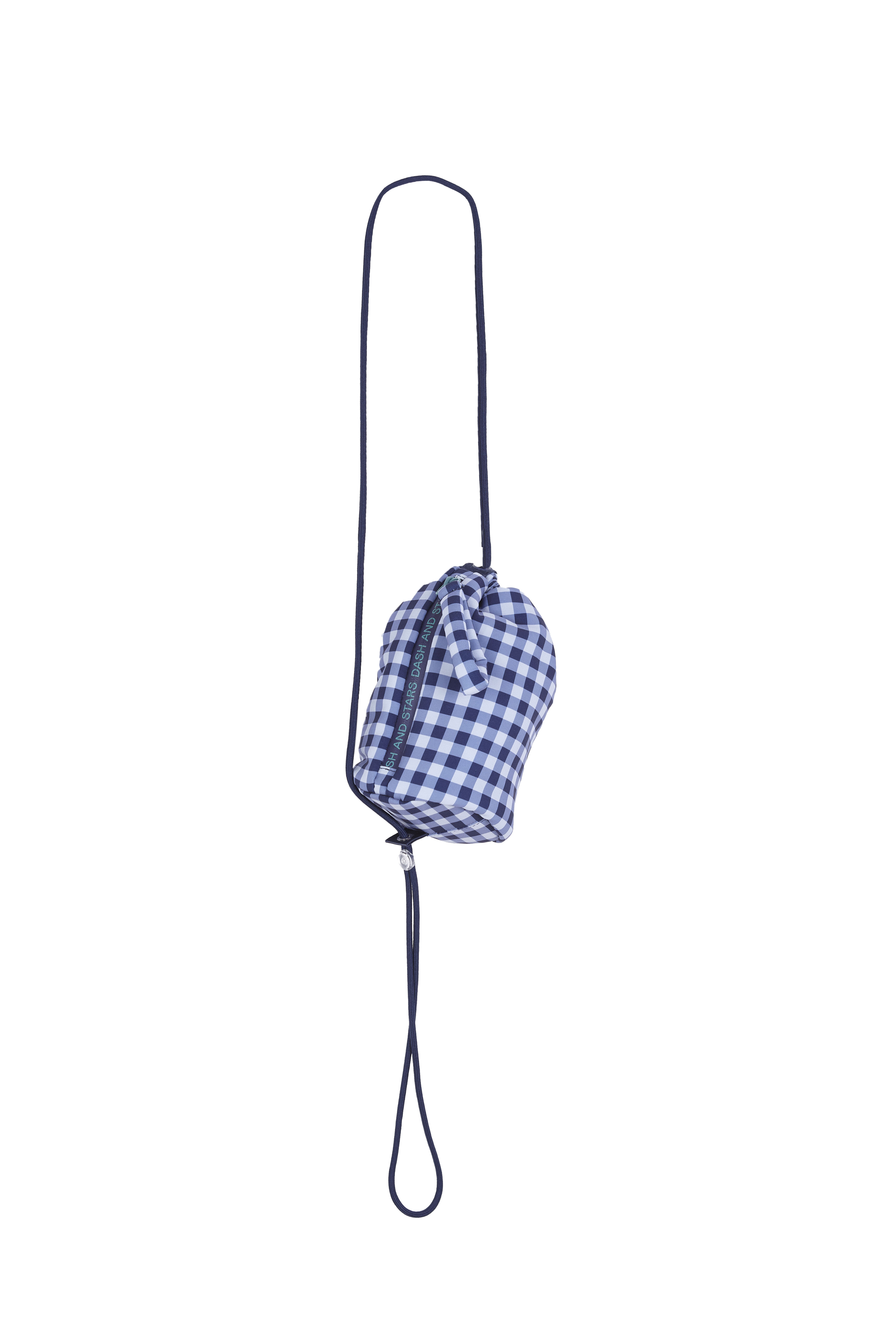 Dash and Stars Mini mala a tiracolo estampado vichy azul