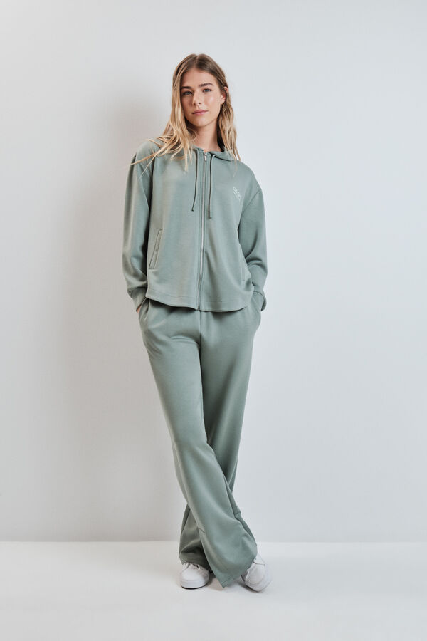 Dash and Stars Casaco com capuz em viscose suave verde verde