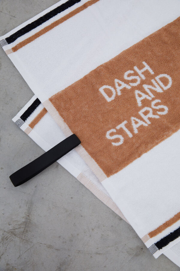 Dash and Stars Toalha turco 100% algodão  beige