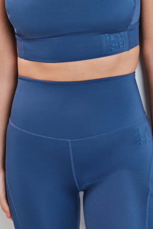 Dash and Stars Legging 4D STRETCH curta azul azul