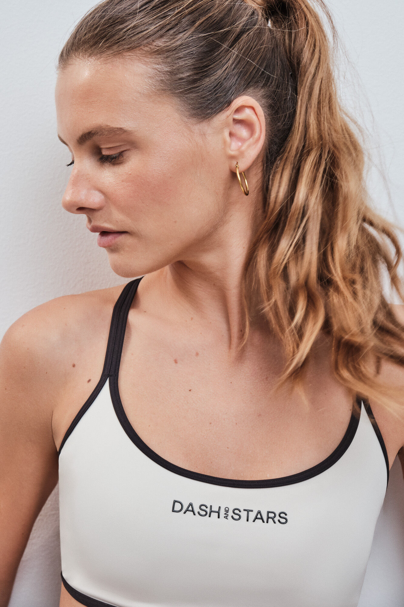 Dash and Stars Soutien desportivo 4D Stretch branco