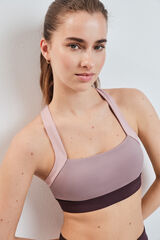 Dash and Stars Soutien desportivo 4D Stretch color block rosa rosa