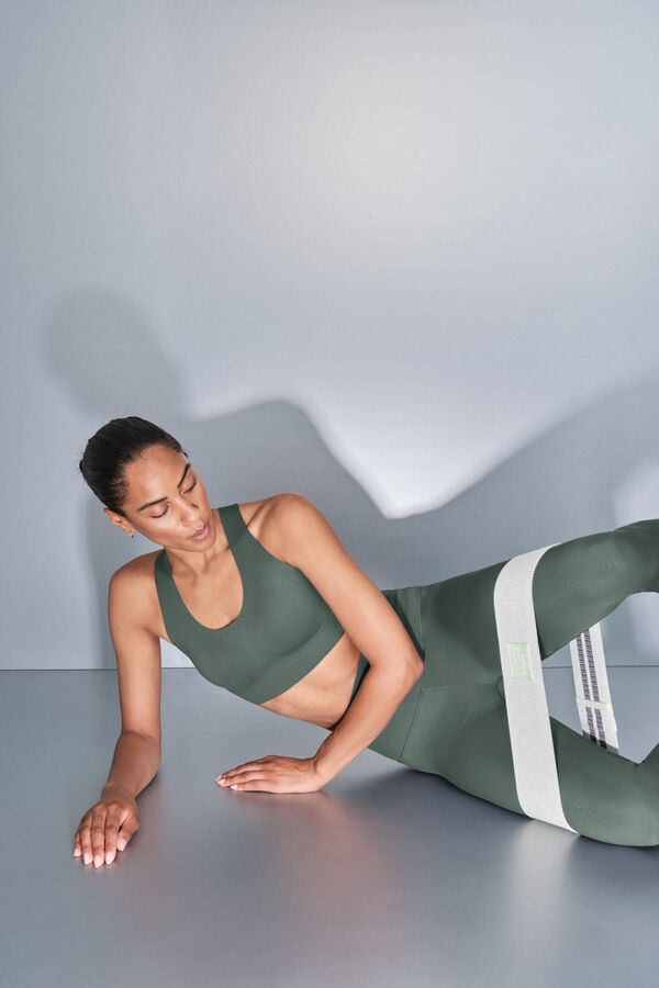 Dash and Stars Leggings longas verdes COMPRESSIVAS verde