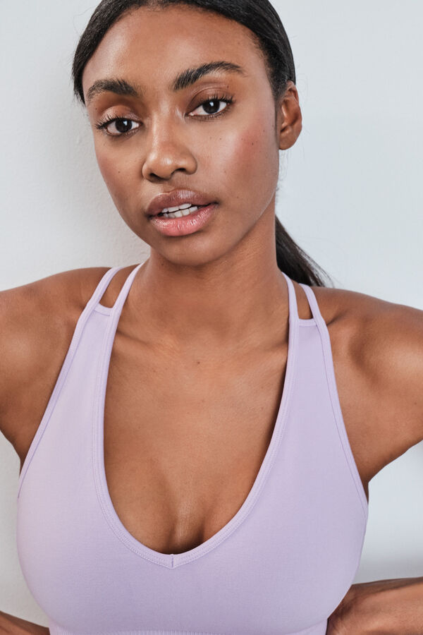 Dash and Stars Lilac sports bra SEAMLESS COMFORT pink