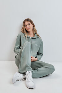 Dash and Stars Chaqueta capucha viscosa suave verde