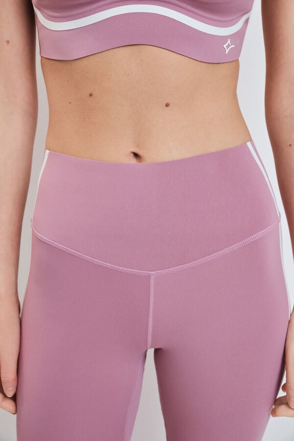 Dash and Stars Legging COMPRESSIVE comprida rosa rosa