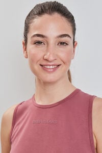 Dash and Stars T-shirt sem mangas soft touch bordeaux