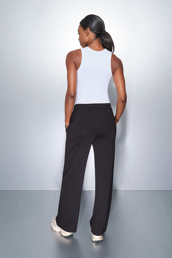 Dash and Stars Calça compridas e largas e macias preto