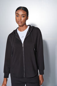 Dash and Stars Casaco preta com fecho-éclair 