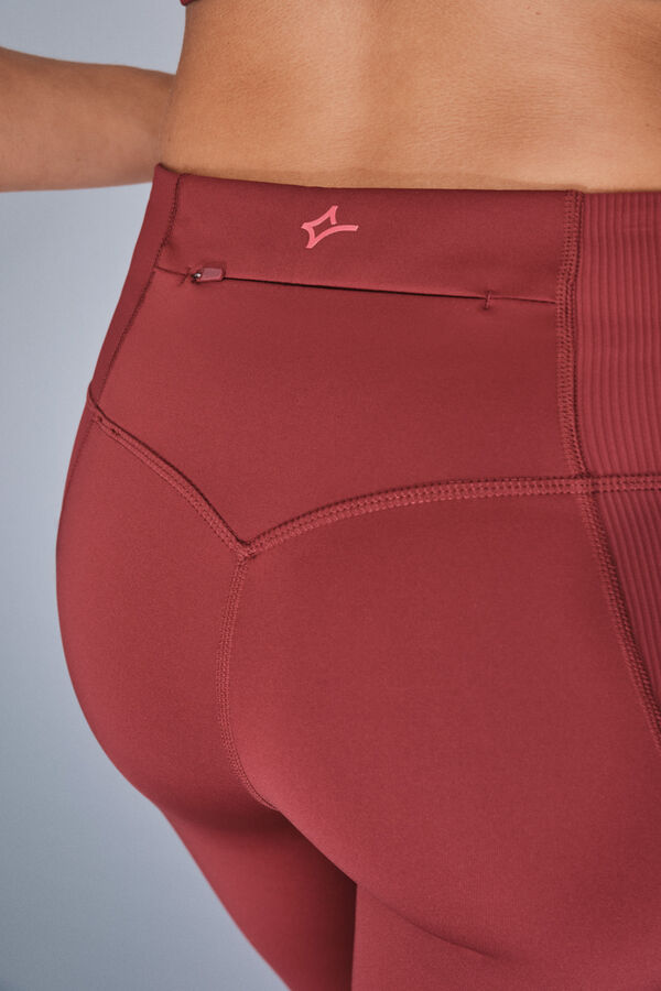 Dash and Stars Leggings 4D STRETCH pirata marrom vermelho
