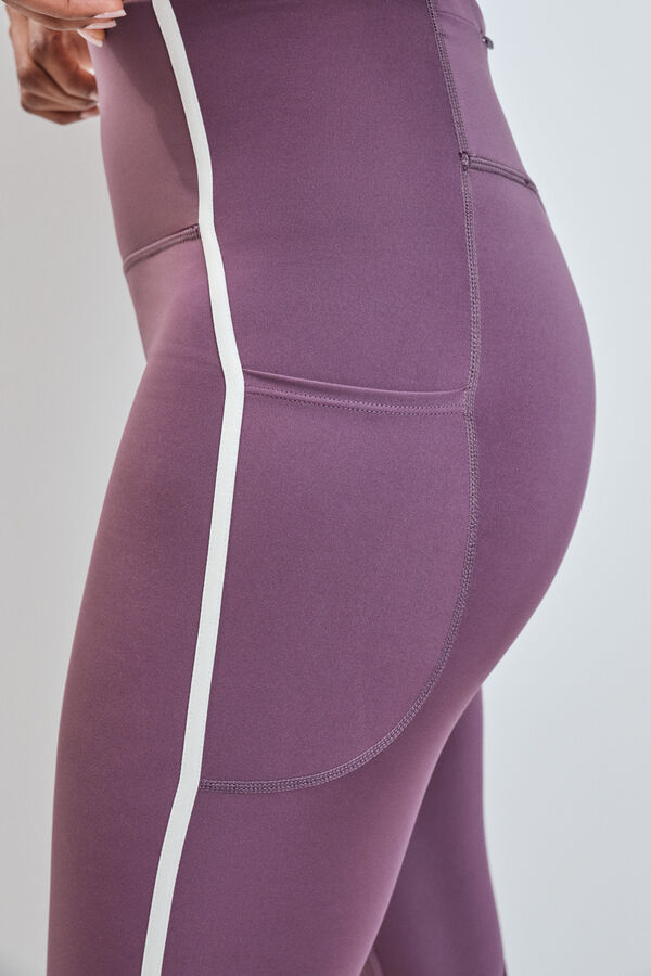 Dash and Stars Leggings compridos 4D STRETCH gren&aacute; rosa
