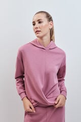 Dash and Stars Sweatshirt com capuz soft touch rosa rosa