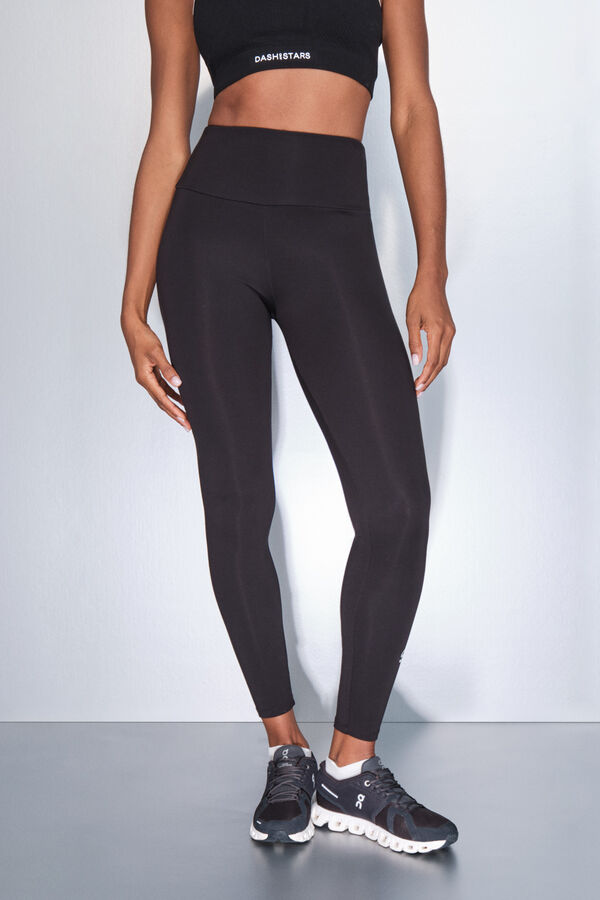 Dash and Stars Leggings pretas longas preto
