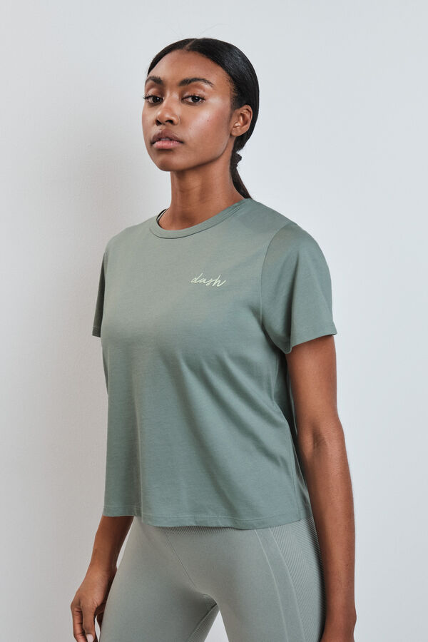 Dash and Stars T-shirt manga curta extrassuave verde verde