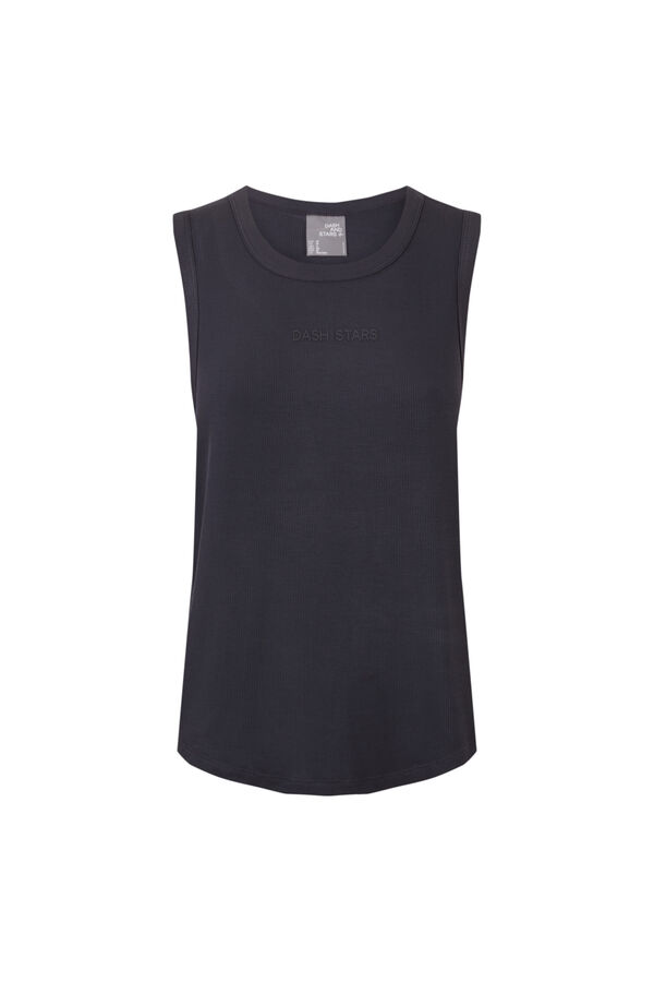 Dash and Stars T-shirt de al&ccedil;as canelada cinzenta cinzento