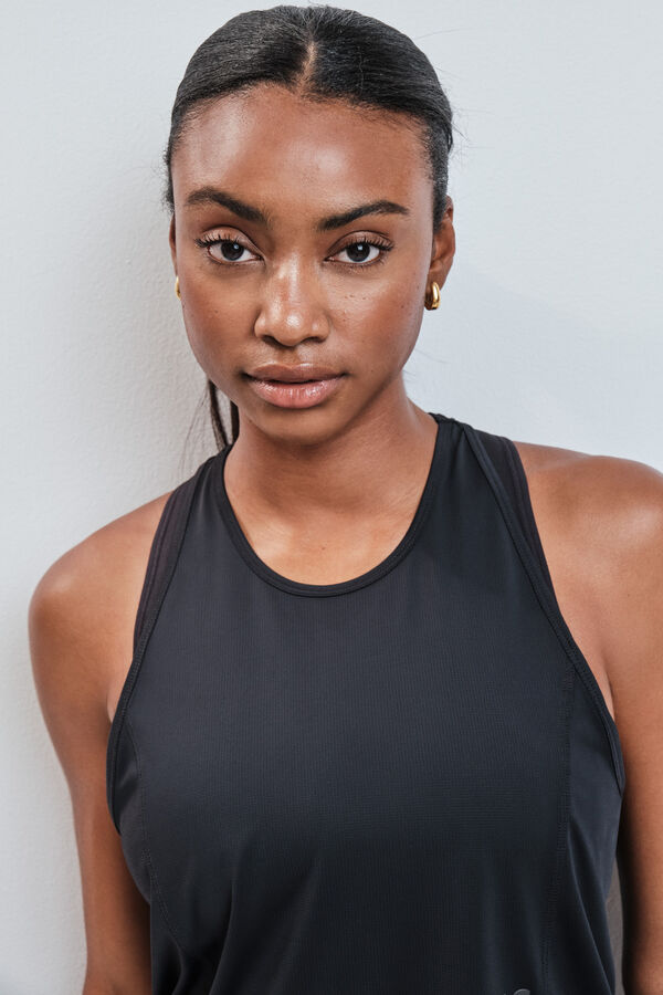 Dash and Stars T-shirt t&eacute;cnica halter preto preto