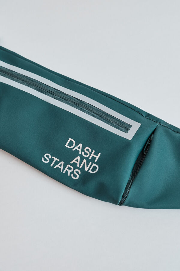 Dash and Stars Bolsa de cintura t&eacute;cnica verde verde