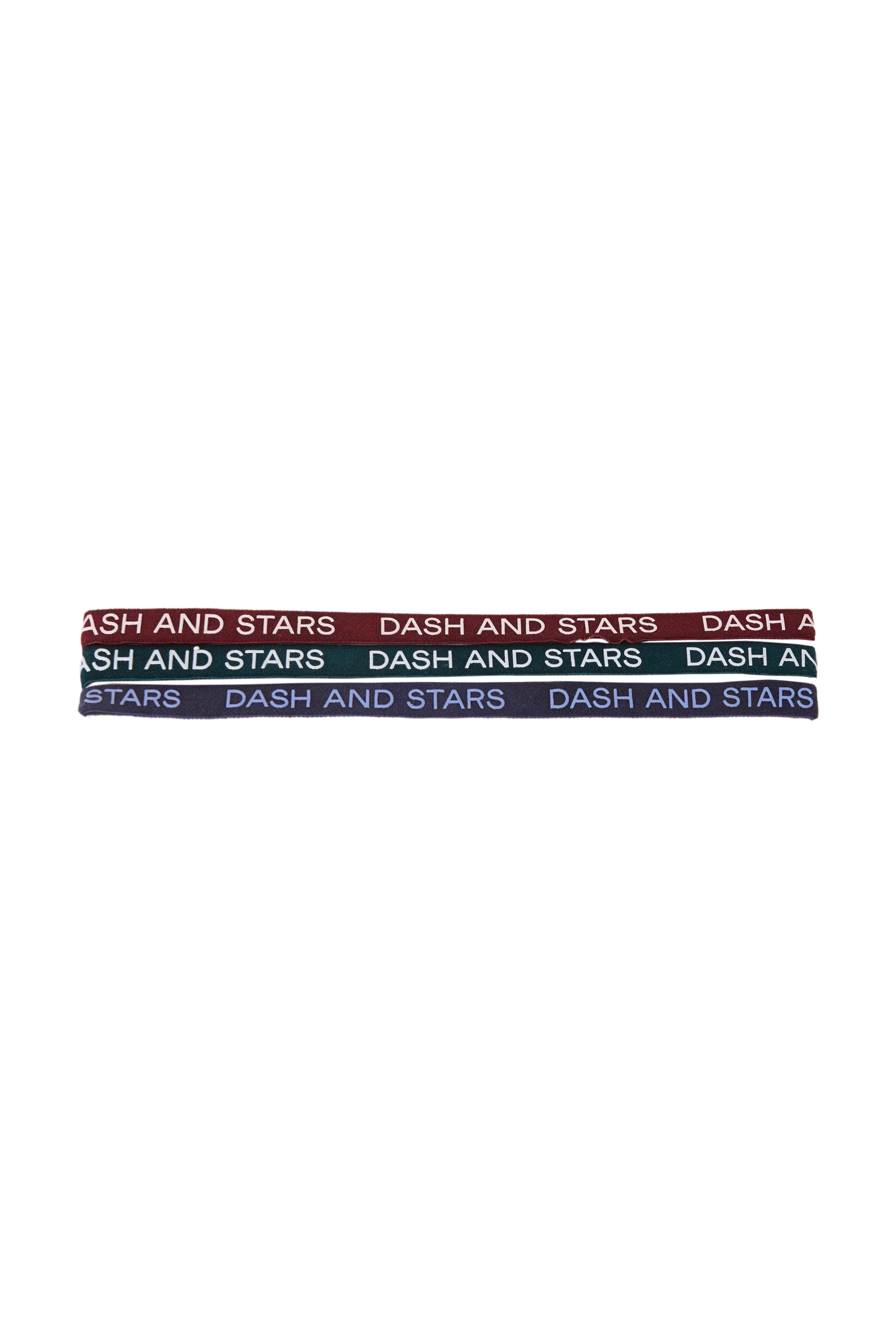 Dash and Stars Pack de 3 bandeletes el&aacute;sticas com logo