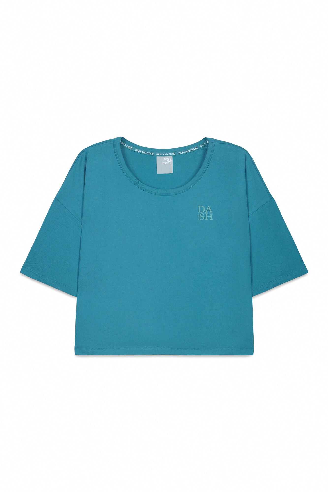 Dash and Stars T-shirt manga curta extrassuave verde