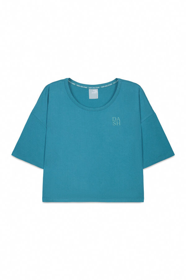 Dash and Stars Camiseta manga corta extra suave verde verde