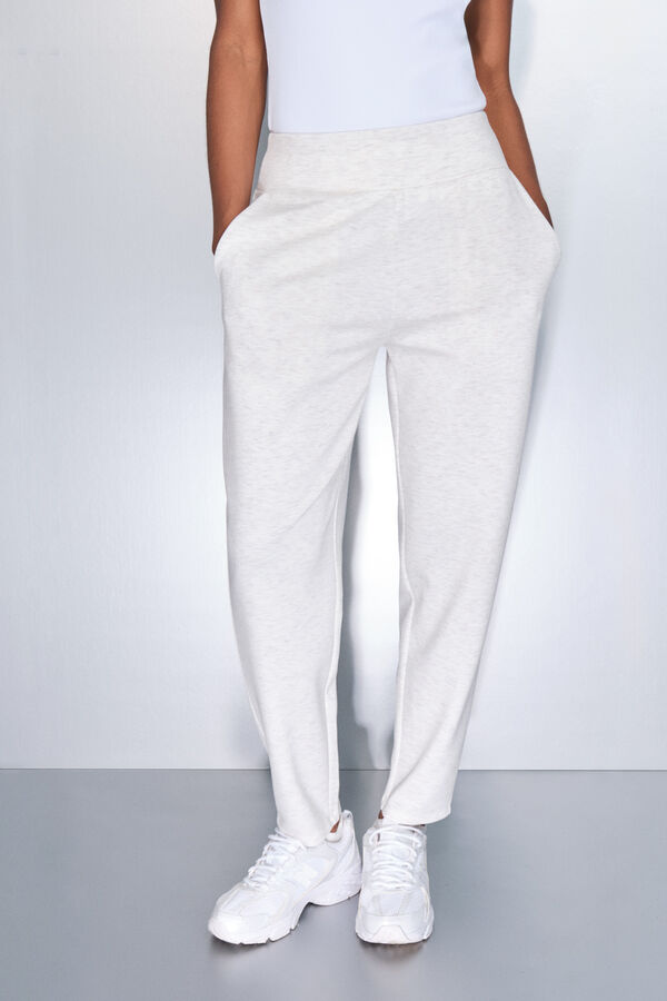 Dash and Stars Calça jogger branca beige