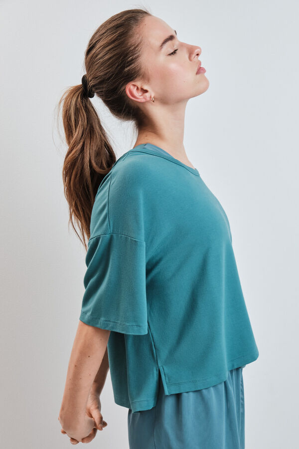 Dash and Stars Camiseta manga corta extra suave verde verde