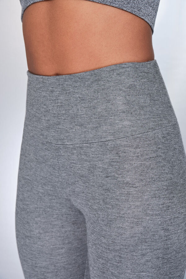 Dash and Stars Leggings longas cinzas cinzento